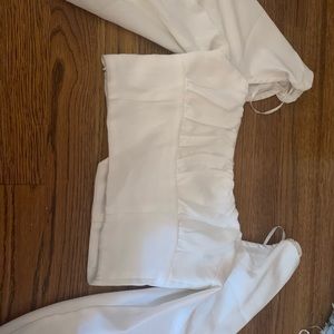 Princess Polly White cropped long sleeve